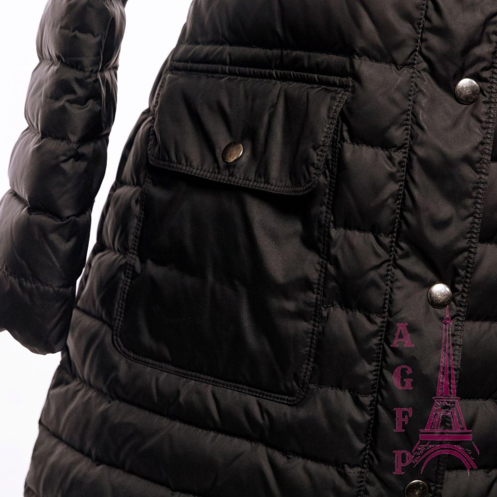 Theory long black puffer coat - Picture 12 of 14